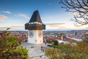 Classic,Panorama,View,Of,The,Historic,City,Of,Graz,With