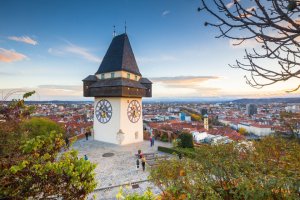 Classic,Panorama,View,Of,The,Historic,City,Of,Graz,With